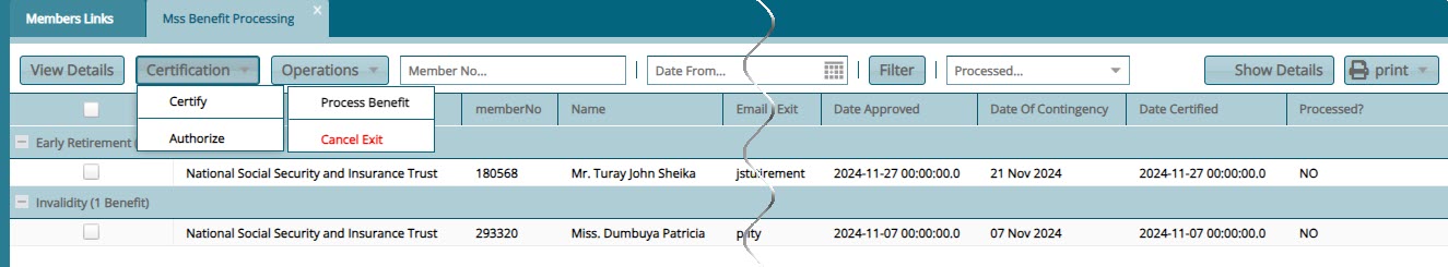 Show Benefits Calculation