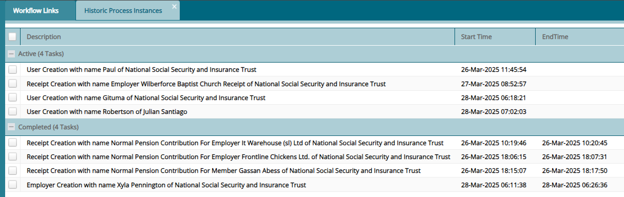 Historic Process Instances