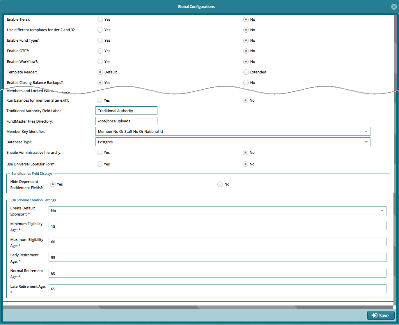 Global Configurations
