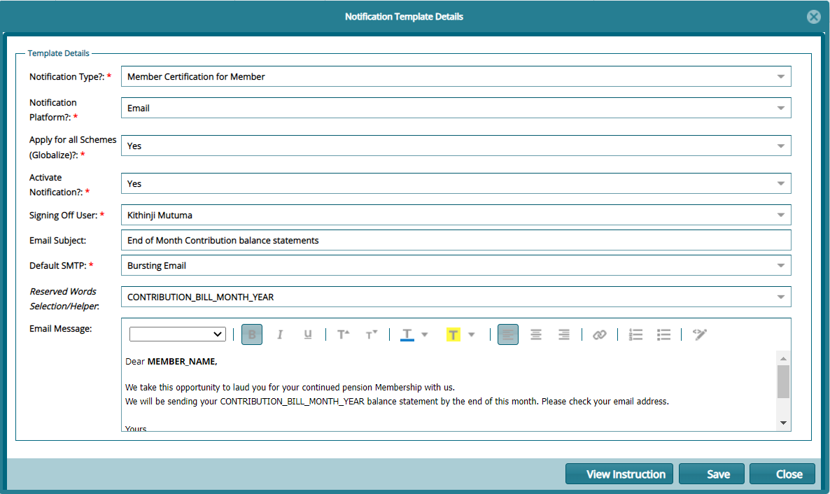 New Notification Template width=