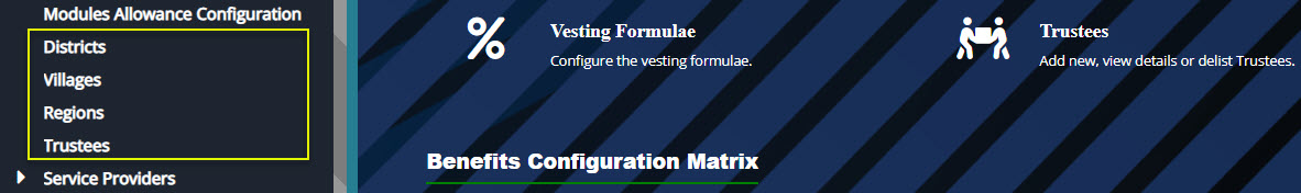 Districts, Regions, and Trustees Details