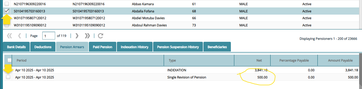 Payroll Register show details section