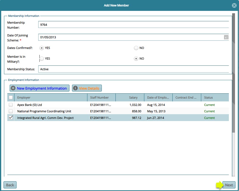 creating a new member